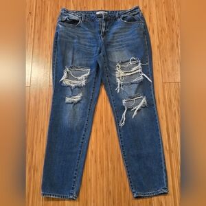 Refuge Distressed Mom Jeans